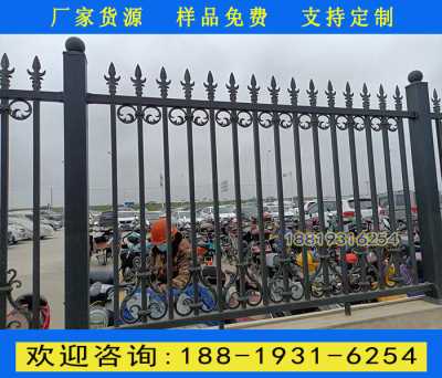 东莞厂房黑色方管围栏 围墙栏杆生产厂家 热镀锌围墙护栏