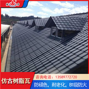 仿古屋面瓦 山东莱芜防腐合成树脂瓦 屋顶改造防腐瓦安装快