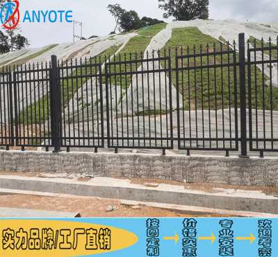 虎门工厂围墙铁栅栏 小区防爬栏杆 东莞产业园锌钢护栏批发