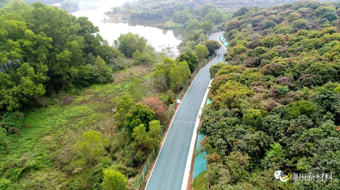 深圳龙华环城绿道大水坑段彩色透水沥青路面工程 中国沥青网，sinoasphalt.com
