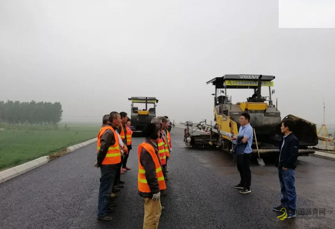 枣木项目AC-20C中粒式改性沥青下面层试验段圆满完成 沥青网，sinoasphalt.com
