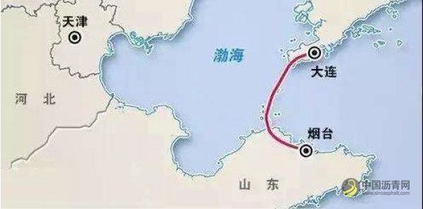 渤海湾跨海通道规划已报批 初步估算约3000亿元 沥青网，sinoasphalt.com