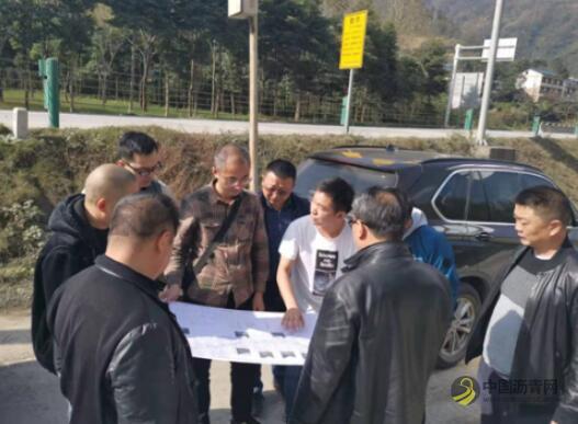 [四川]厅公路局现场踏勘北川县地震遗址博物馆连接公路项目 沥青网，sinoasphalt.com