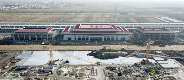 灌南综合客运枢纽客运站主体封顶 建筑主体共三层 沥青网，sinoasphalt.com