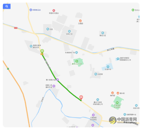 实拍新都区繁川家具大道段最新改造进展，已完成铺设沥青 沥青网，sinoasphalt.com