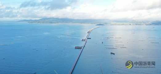 广东黄茅海跨海通道项目黄茅海大桥中塔承台浇筑顺利完成 沥青网，sinoasphalt.com