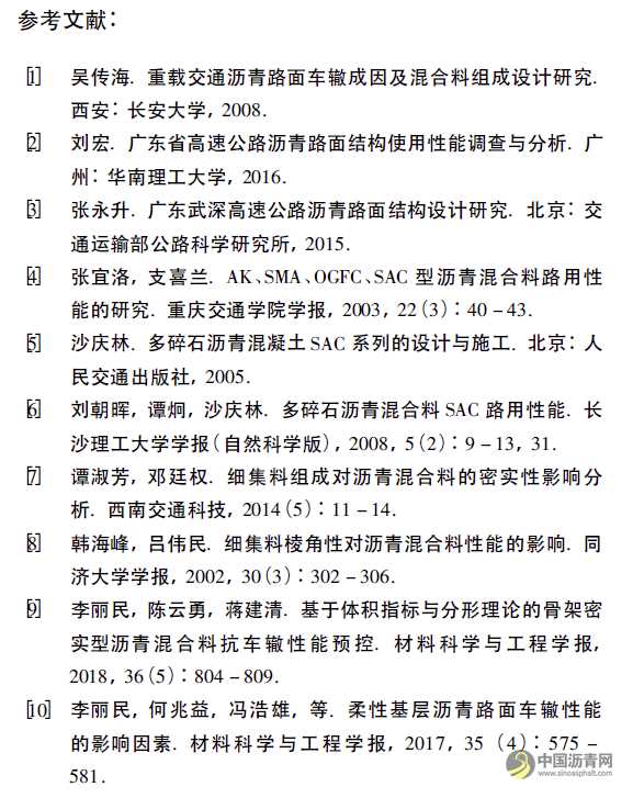 广东省断级配与GAC沥青混合料适用性分析 沥青网，sinoasphalt.com